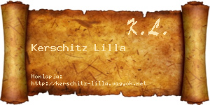 Kerschitz Lilla névjegykártya